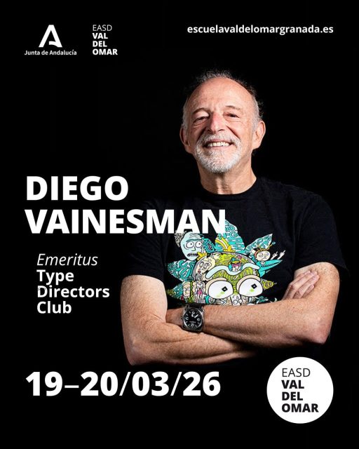 Si estás por Granada… no te pierdas a nuestro gran @diego_vainesman_design en @easdvaldelomar 

#tipografía #diseño #type #typematters